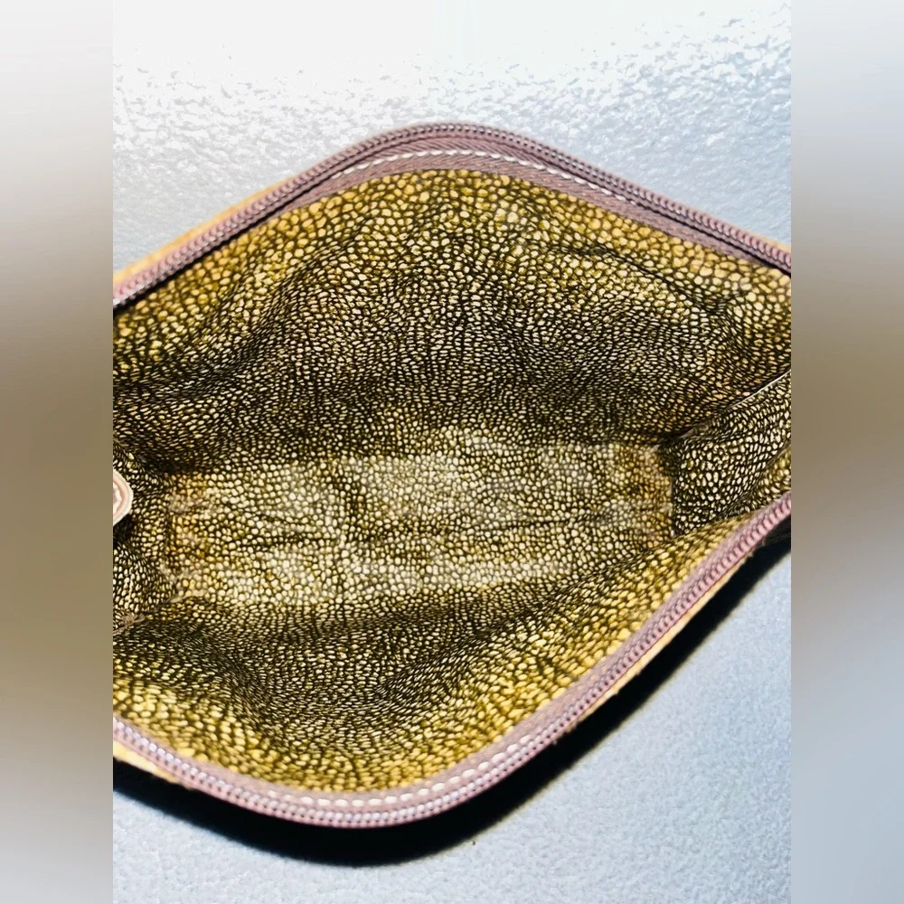 Borbonese Quail Suede Clutch
